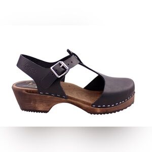 Lotta from Stockholm Low Wood Clogs Black T-bar Size 41